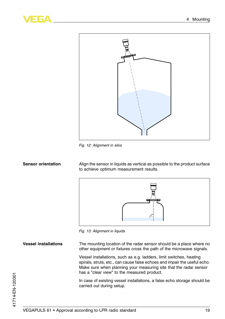 VEGA VEGAPULS 61 (≥ 2.0.0 - ≥ 4.0.0) 4 … 20 mA_HART four-wire Approval according to LPR radio standard User Manual | Page 19 / 80