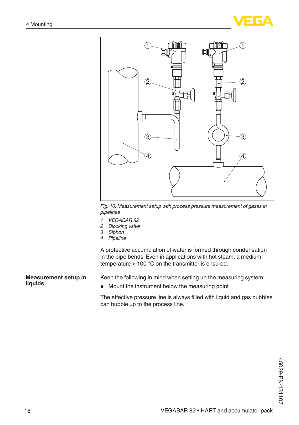 VEGA VEGABAR 82 HART and accumulator pack - Operating Instructions User Manual | Page 18 / 72