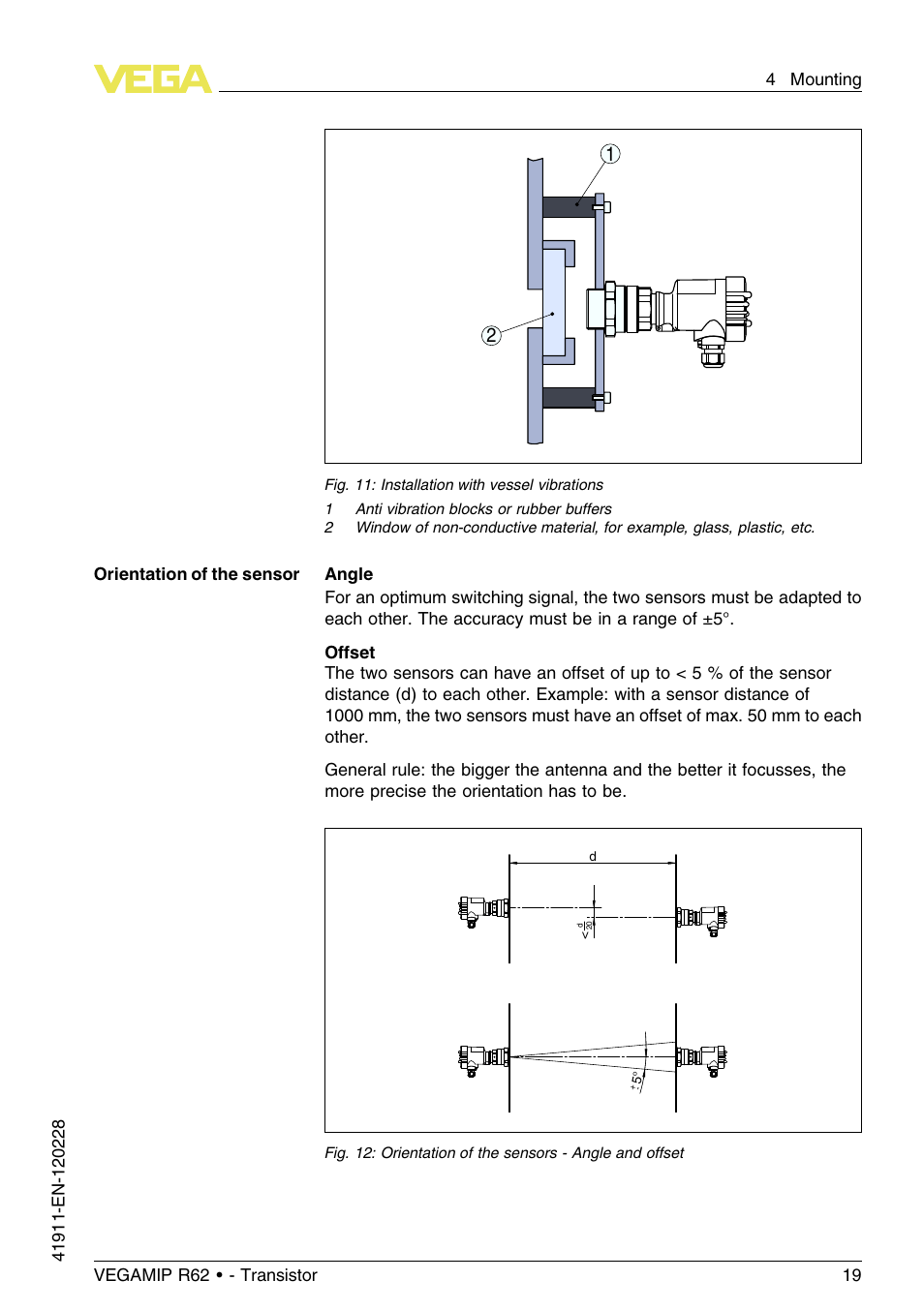 VEGA VEGAMIP R62 Receiving unit - Transistor User Manual | Page 19 / 52