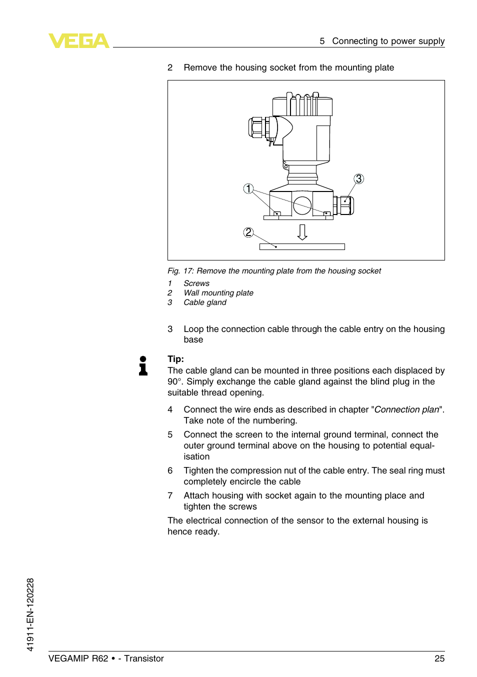 VEGA VEGAMIP R62 Receiving unit - Transistor User Manual | Page 25 / 52