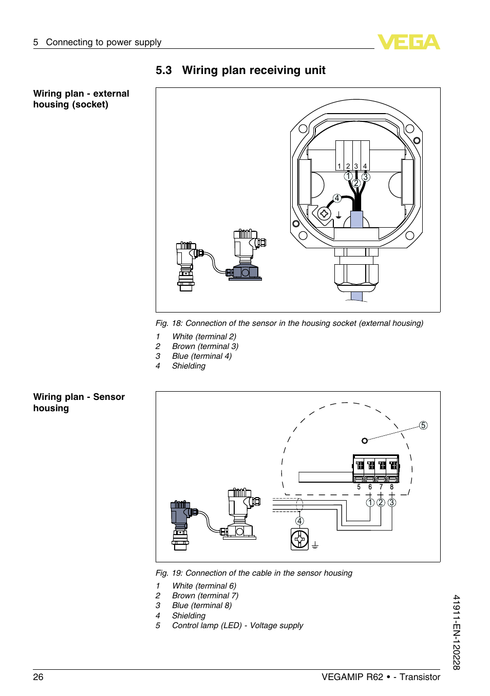 3 wiring plan receiving unit | VEGA VEGAMIP R62 Receiving unit - Transistor User Manual | Page 26 / 52