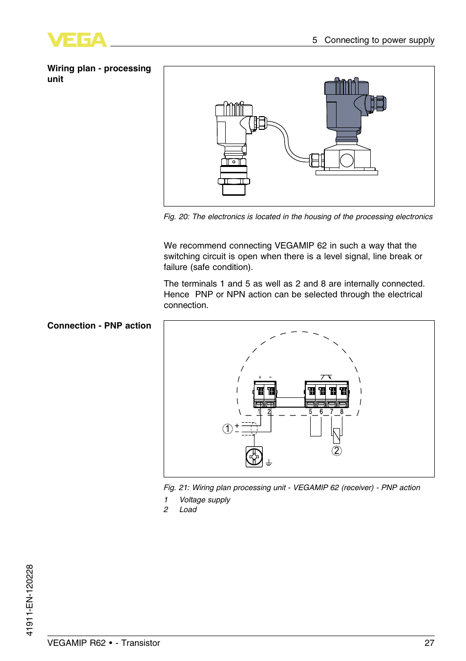 VEGA VEGAMIP R62 Receiving unit - Transistor User Manual | Page 27 / 52
