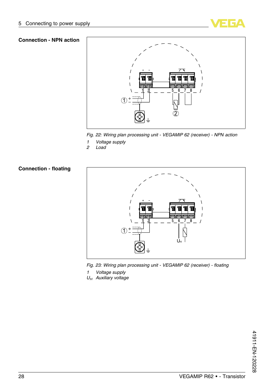 VEGA VEGAMIP R62 Receiving unit - Transistor User Manual | Page 28 / 52