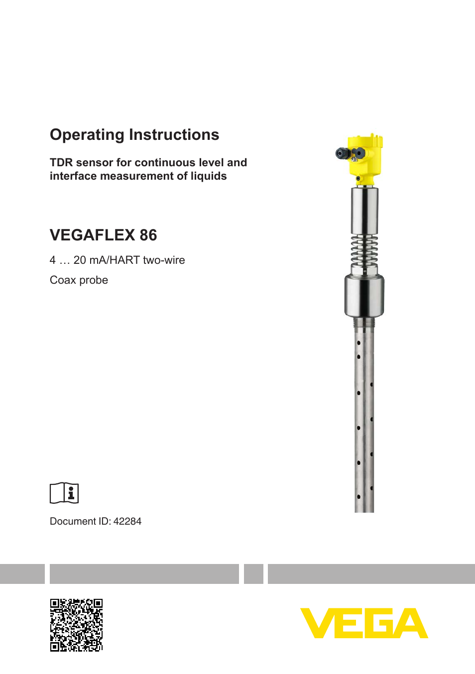 VEGA VEGAFLEX 86 4 … 20 mA_HART two-wire Coax probe User Manual | 92 pages