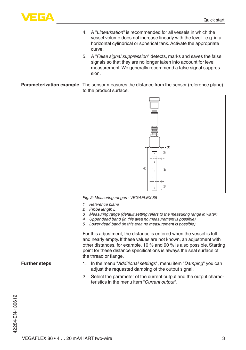 VEGA VEGAFLEX 86 4 … 20 mA_HART two-wire Coax probe User Manual | Page 3 / 92