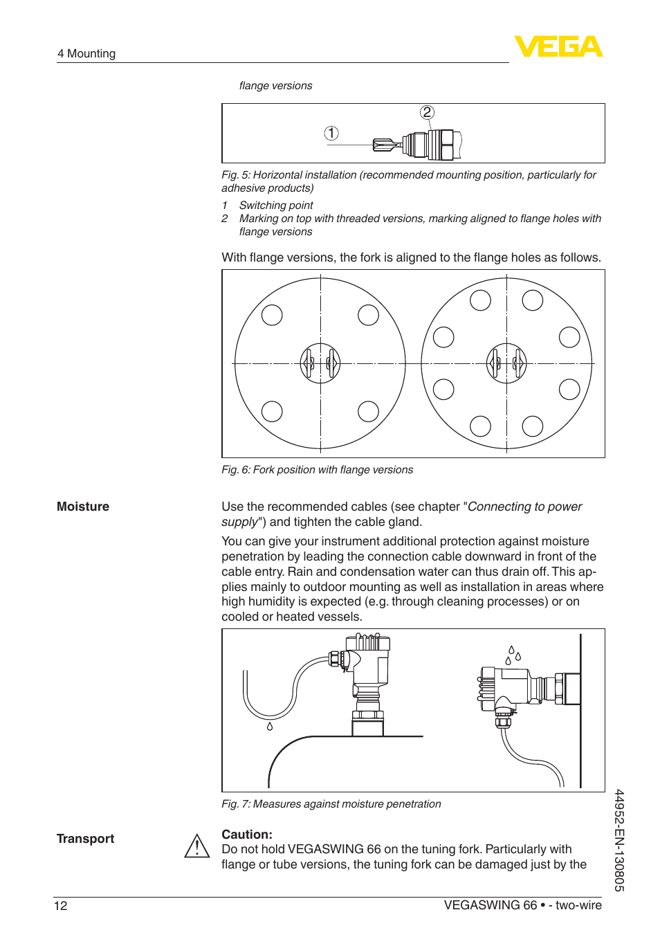 VEGA VEGASWING 66 - two-wire With SIL qualification User Manual | Page 12 / 44