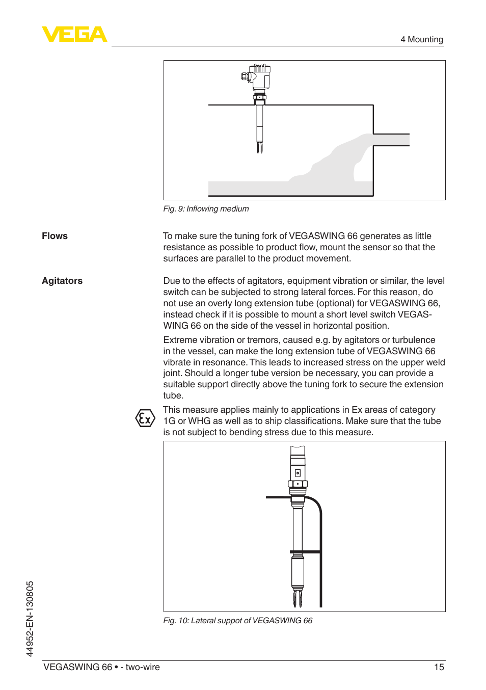 VEGA VEGASWING 66 - two-wire With SIL qualification User Manual | Page 15 / 44