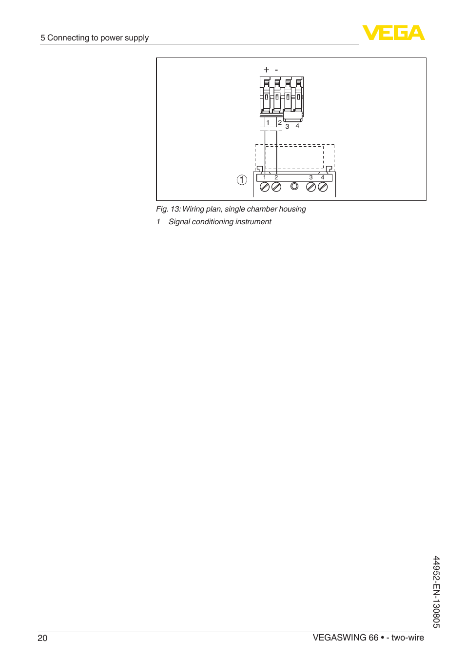 VEGA VEGASWING 66 - two-wire With SIL qualification User Manual | Page 20 / 44