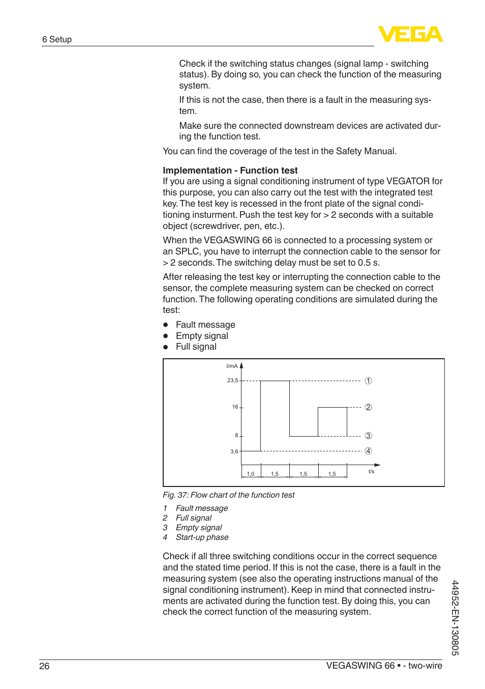VEGA VEGASWING 66 - two-wire With SIL qualification User Manual | Page 26 / 44