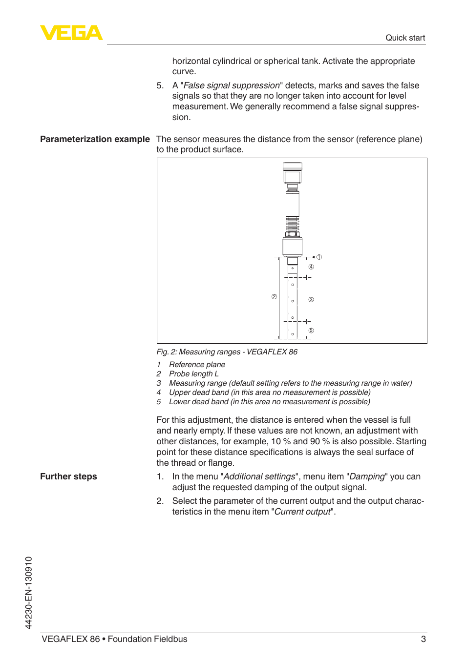 VEGA VEGAFLEX 86 Foundation Fieldbus Coax probe User Manual | Page 3 / 92