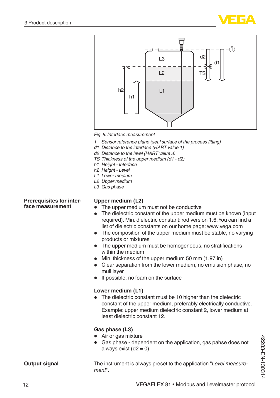 VEGA VEGAFLEX 81 Modbus and Levelmaster protocol Coax probe User Manual | Page 12 / 96
