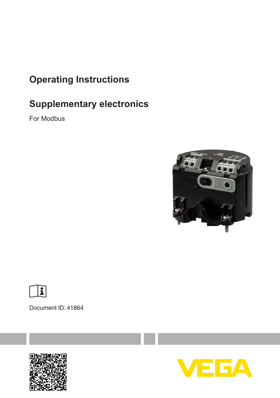 VEGA Supplementary electronics For Modbus User Manual | 12 pages