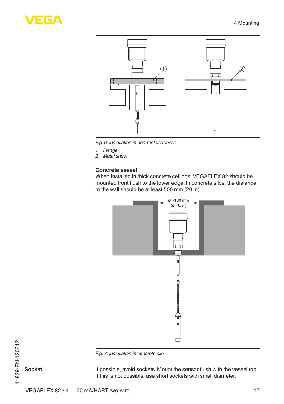 VEGA VEGAFLEX 82 4 … 20 mA_HART two-wire User Manual | Page 17 / 96