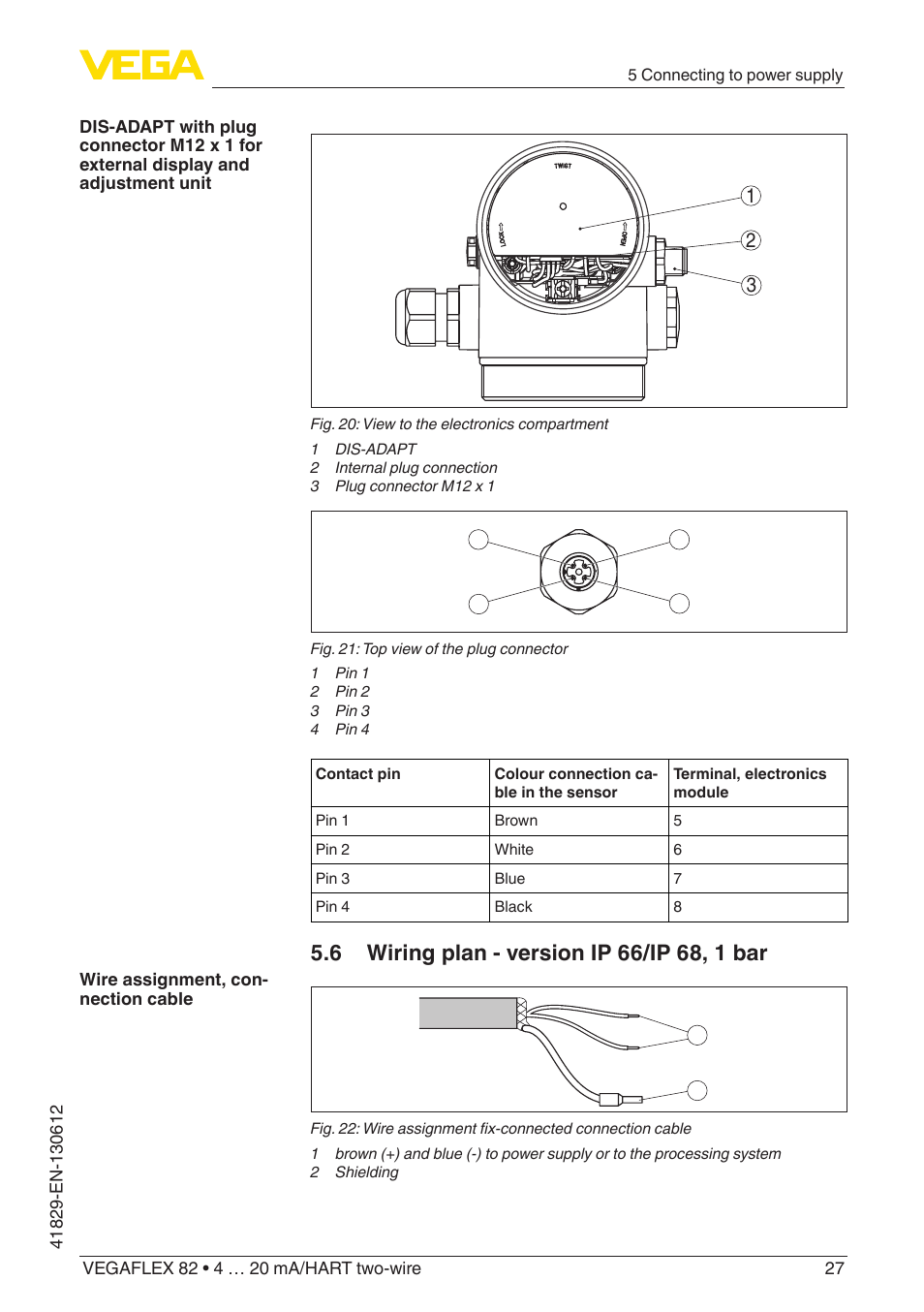 VEGA VEGAFLEX 82 4 … 20 mA_HART two-wire User Manual | Page 27 / 96