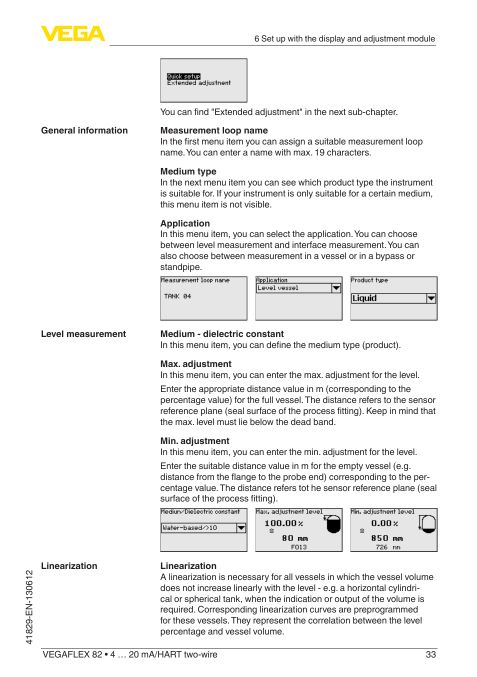 VEGA VEGAFLEX 82 4 … 20 mA_HART two-wire User Manual | Page 33 / 96
