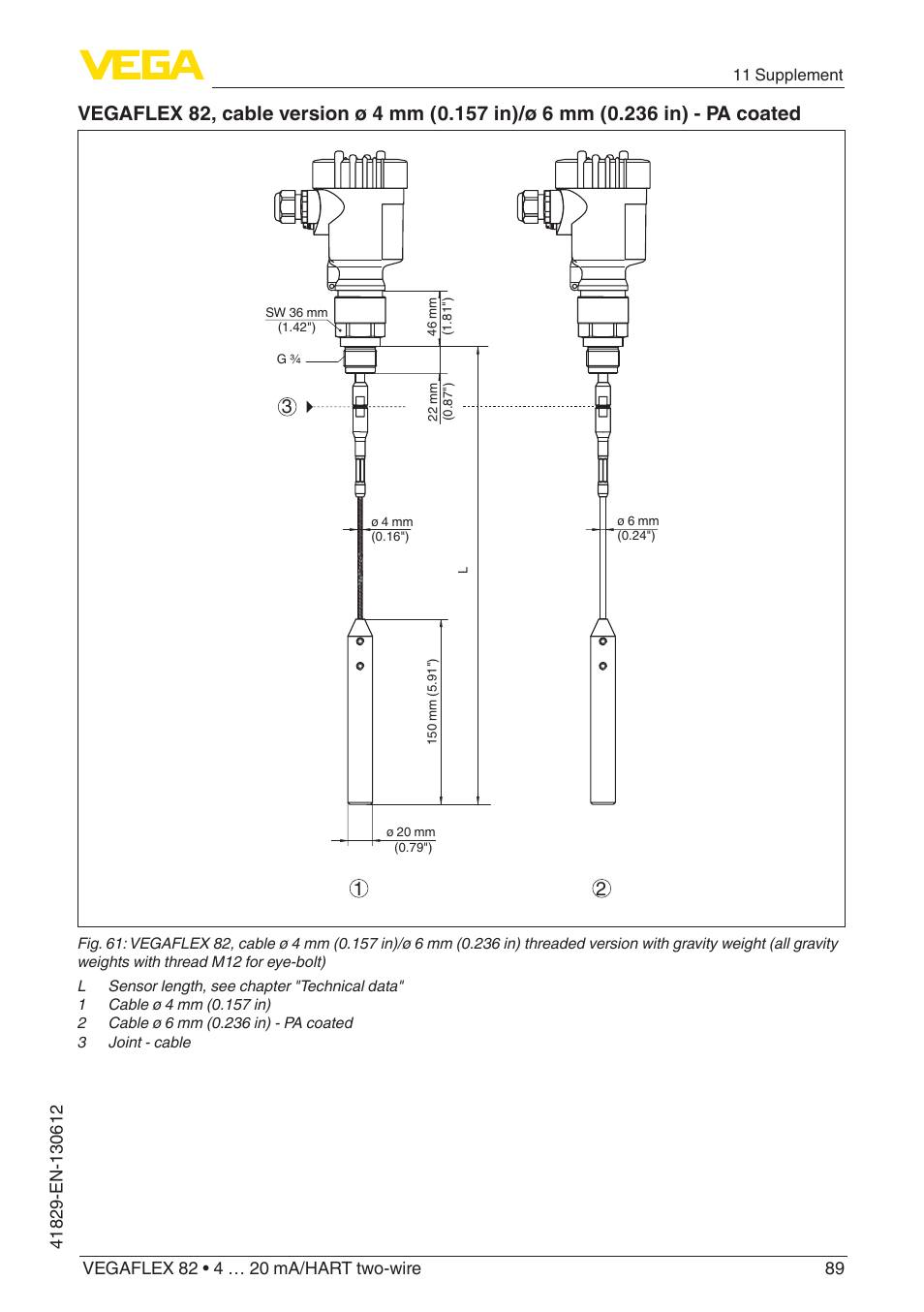 VEGA VEGAFLEX 82 4 … 20 mA_HART two-wire User Manual | Page 89 / 96