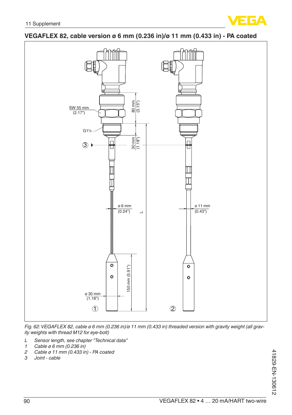 VEGA VEGAFLEX 82 4 … 20 mA_HART two-wire User Manual | Page 90 / 96