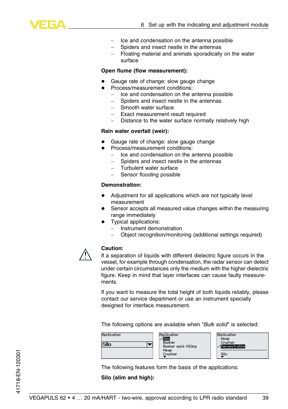 VEGA VEGAPULS 62 (≥ 2.0.0 - ≥ 4.0.0) 4 … 20 mA_HART - two-wire, approval according to LPR radio standard User Manual | Page 39 / 88