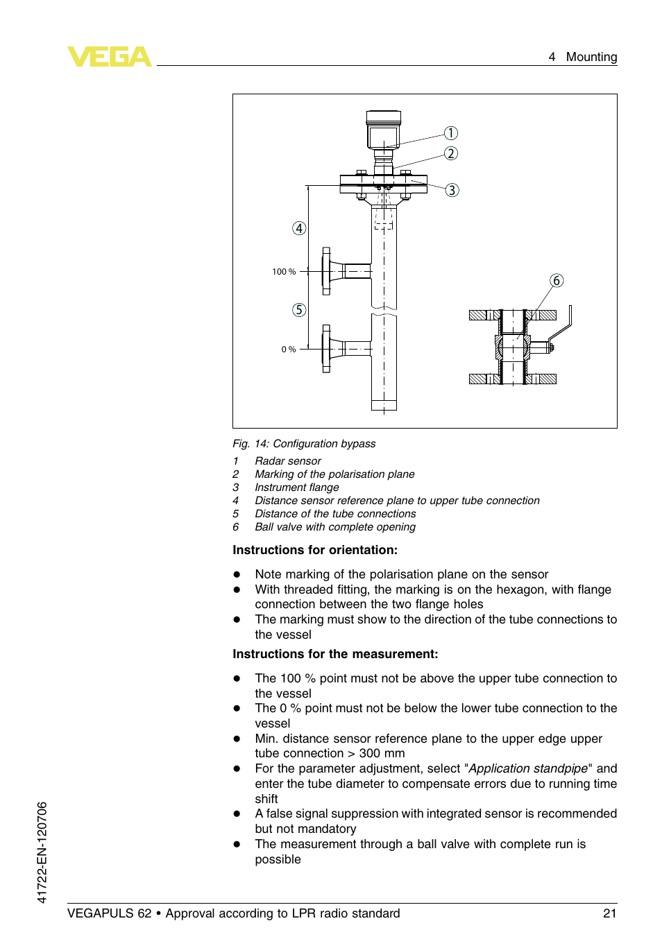 VEGA VEGAPULS 62 (≥ 2.0.0 - ≥ 4.0.0) Modbus and Levelmaster protocol Approval according to LPR radio standard User Manual | Page 21 / 96
