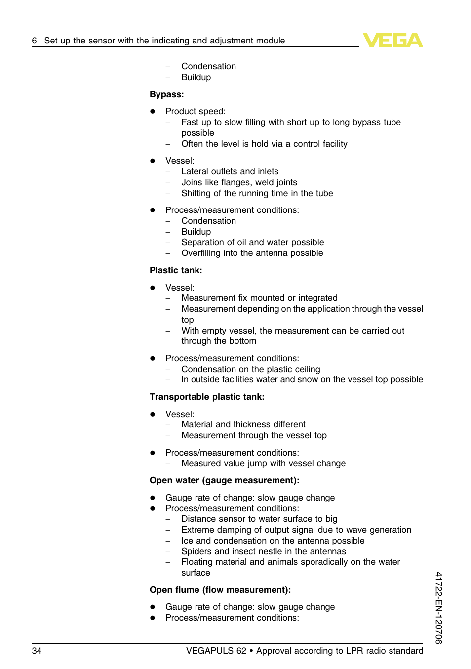 VEGA VEGAPULS 62 (≥ 2.0.0 - ≥ 4.0.0) Modbus and Levelmaster protocol Approval according to LPR radio standard User Manual | Page 34 / 96