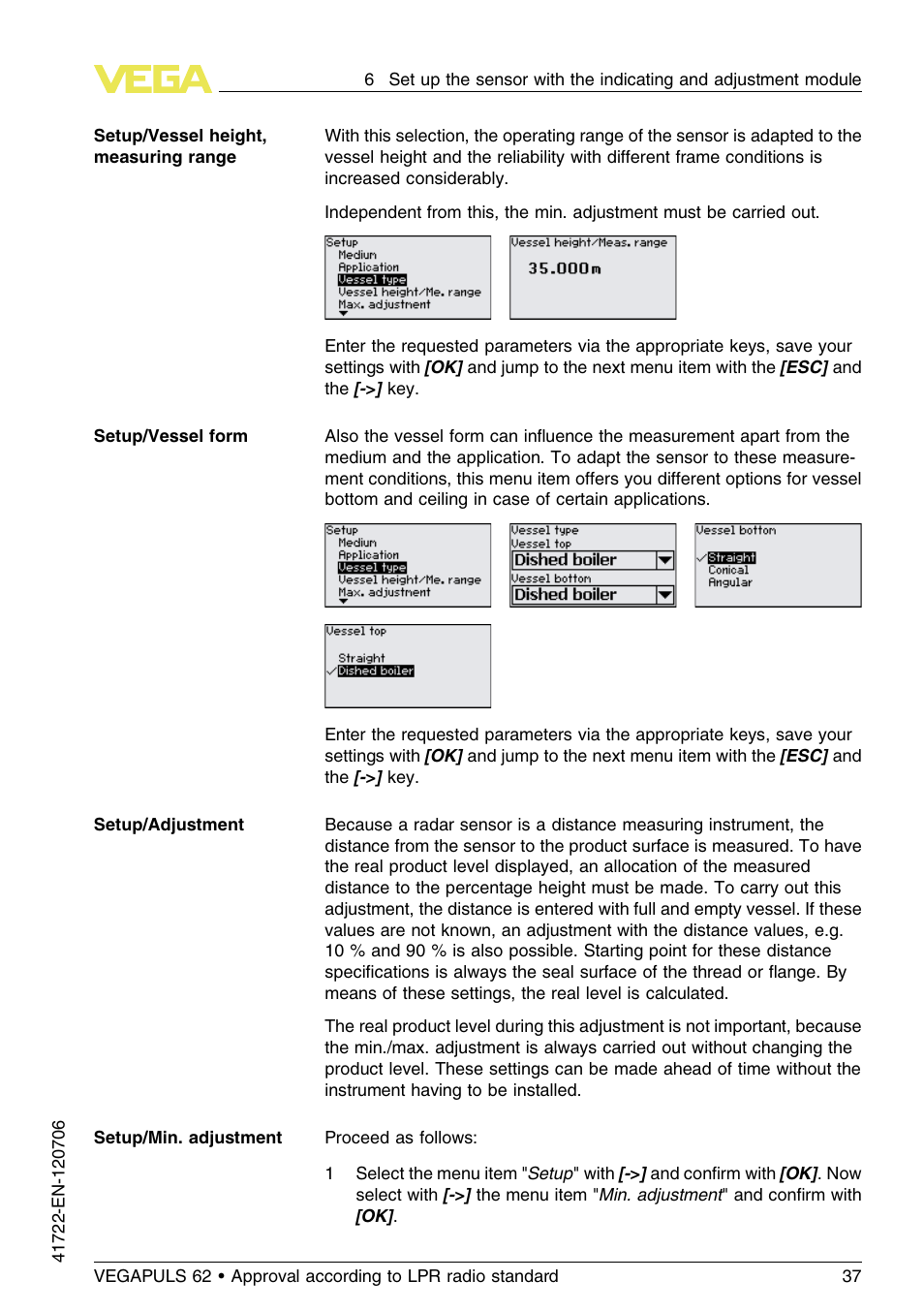 VEGA VEGAPULS 62 (≥ 2.0.0 - ≥ 4.0.0) Modbus and Levelmaster protocol Approval according to LPR radio standard User Manual | Page 37 / 96