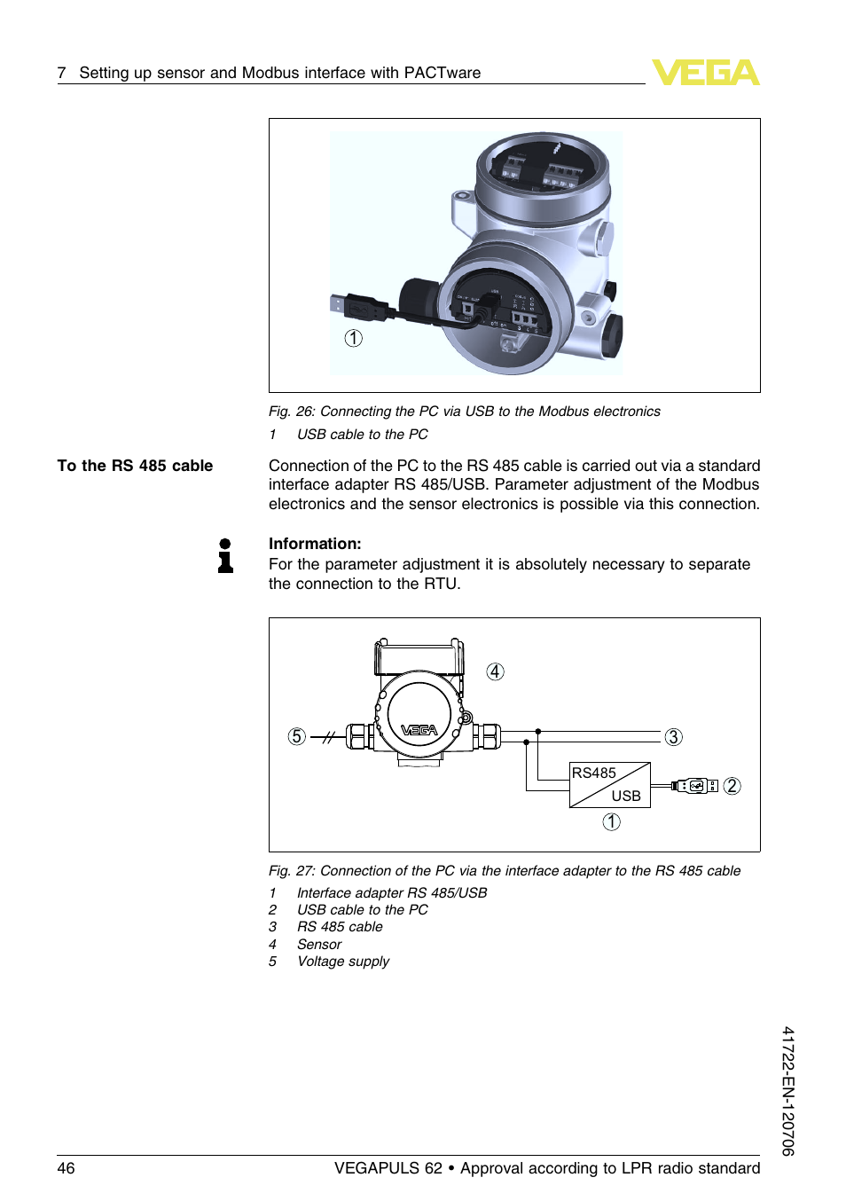 VEGA VEGAPULS 62 (≥ 2.0.0 - ≥ 4.0.0) Modbus and Levelmaster protocol Approval according to LPR radio standard User Manual | Page 46 / 96