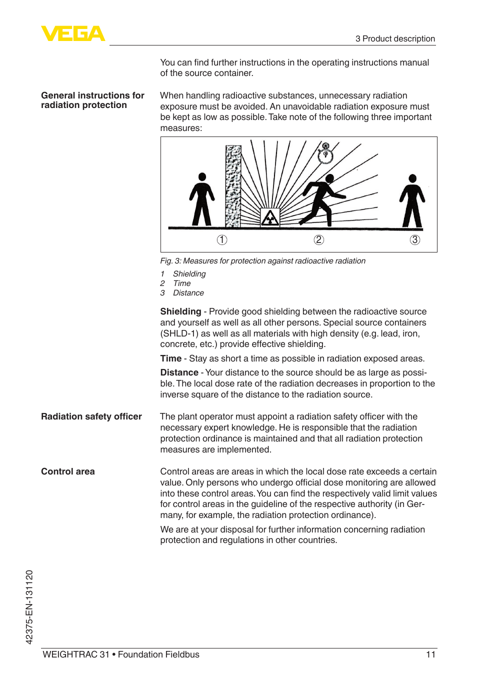 VEGA WEIGHTRAC 31 Foundation Fieldbus User Manual | Page 11 / 84