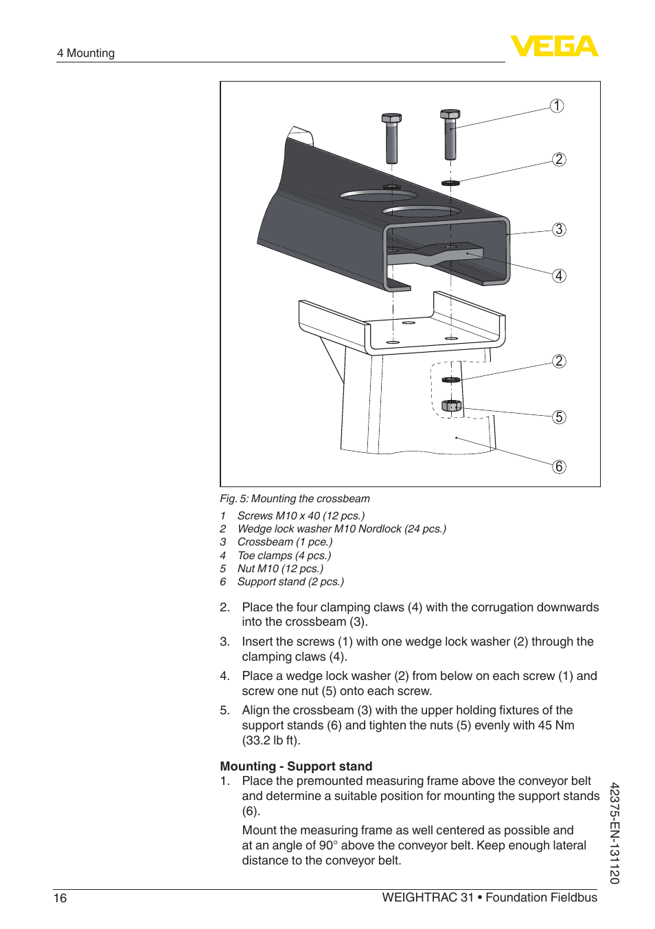 VEGA WEIGHTRAC 31 Foundation Fieldbus User Manual | Page 16 / 84