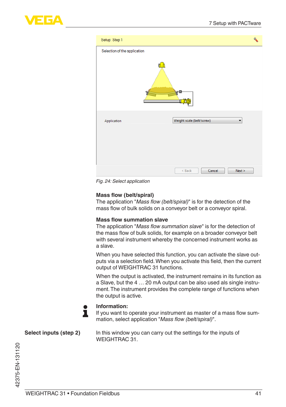 VEGA WEIGHTRAC 31 Foundation Fieldbus User Manual | Page 41 / 84