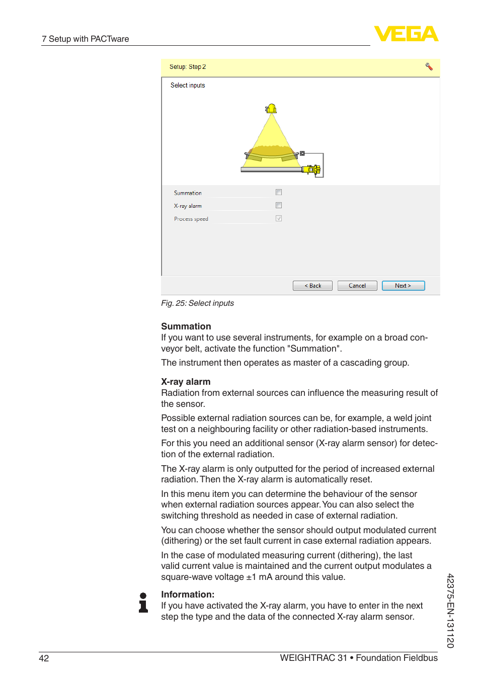 VEGA WEIGHTRAC 31 Foundation Fieldbus User Manual | Page 42 / 84