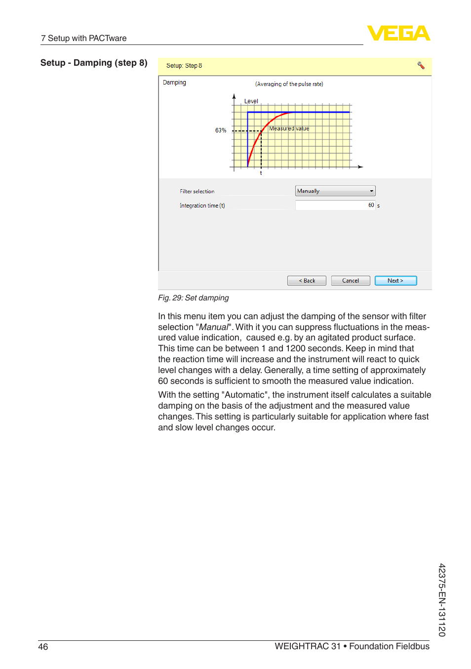 VEGA WEIGHTRAC 31 Foundation Fieldbus User Manual | Page 46 / 84