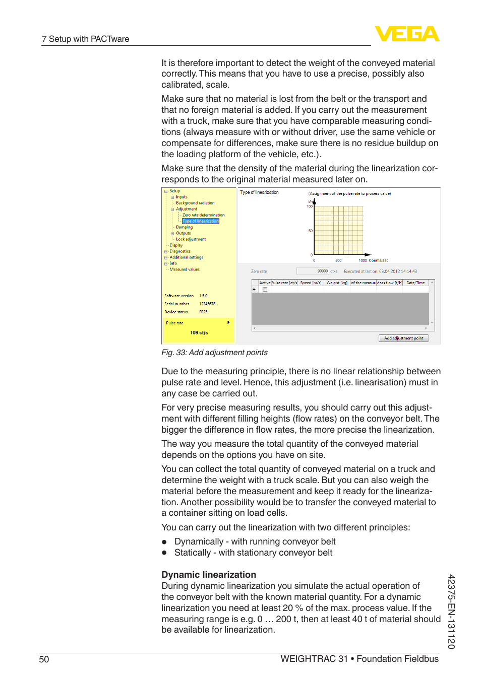 VEGA WEIGHTRAC 31 Foundation Fieldbus User Manual | Page 50 / 84