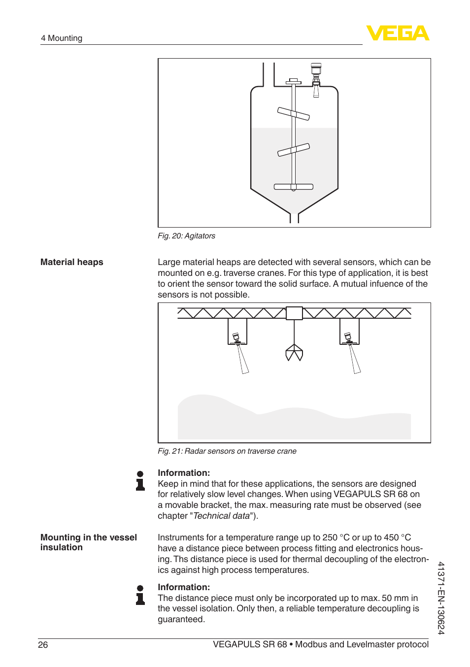 VEGA VEGAPULS SR 68 Modbus and Levelmaster protocol User Manual | Page 26 / 92