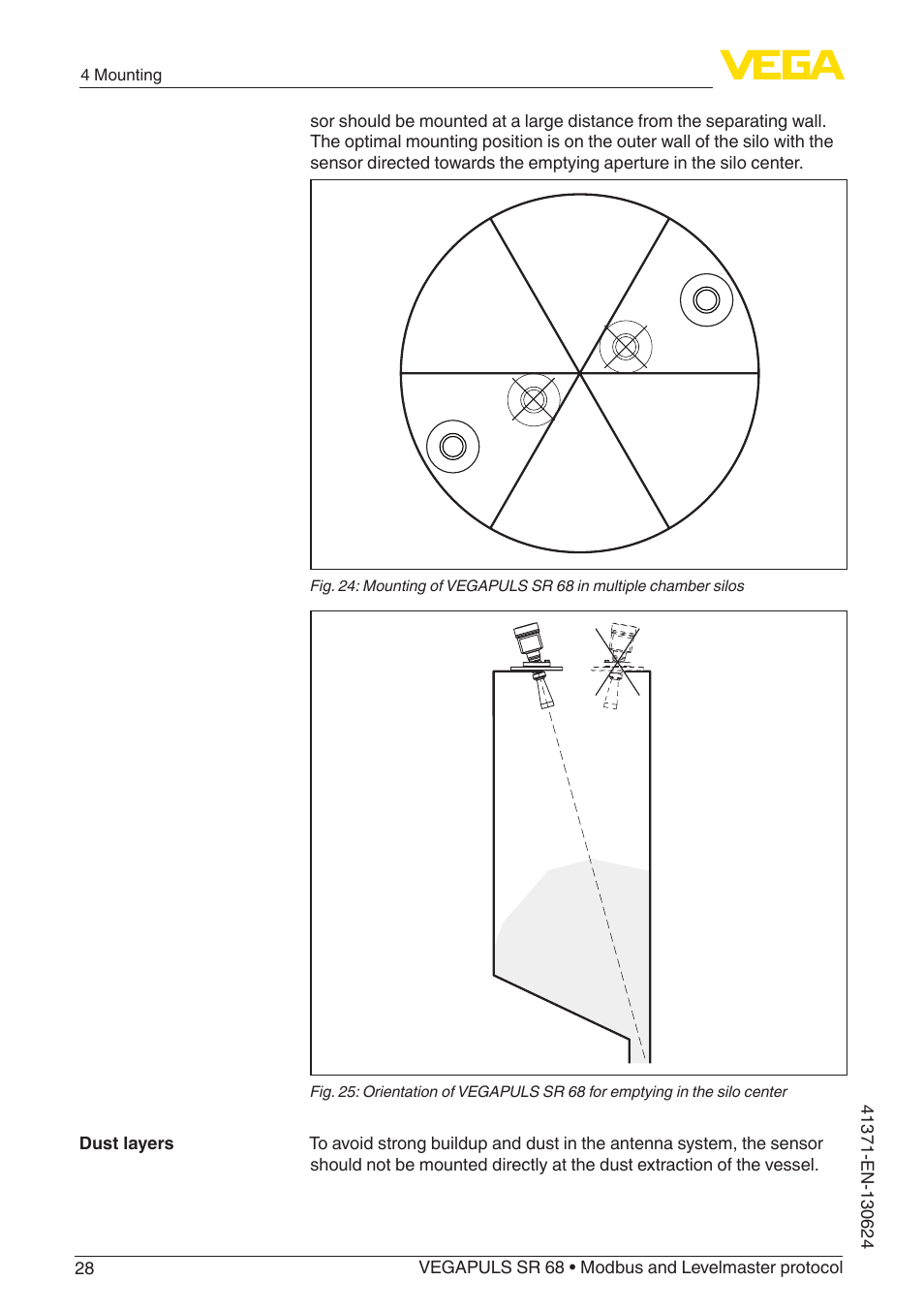 VEGA VEGAPULS SR 68 Modbus and Levelmaster protocol User Manual | Page 28 / 92