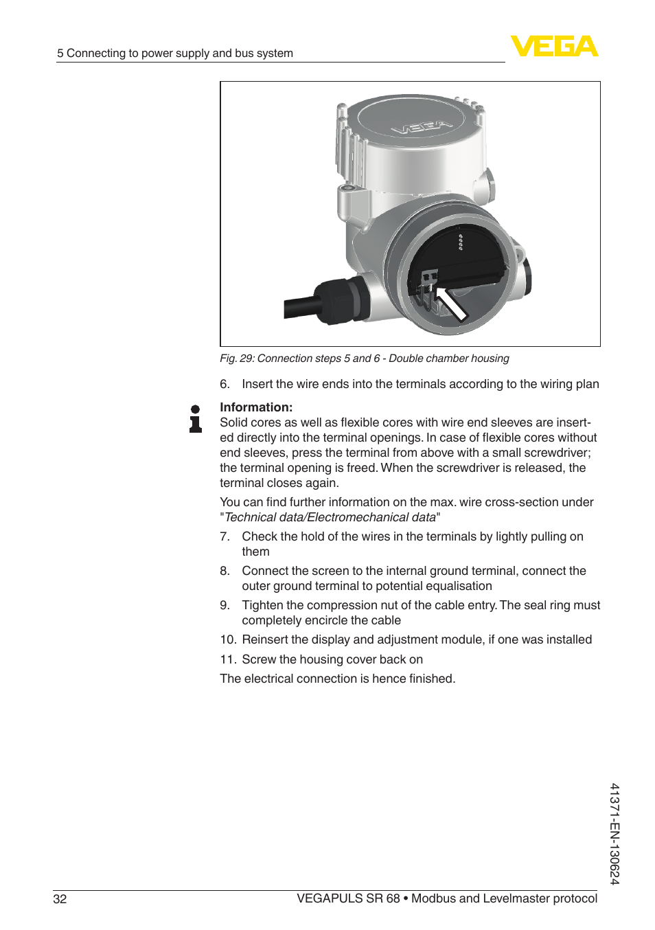 VEGA VEGAPULS SR 68 Modbus and Levelmaster protocol User Manual | Page 32 / 92