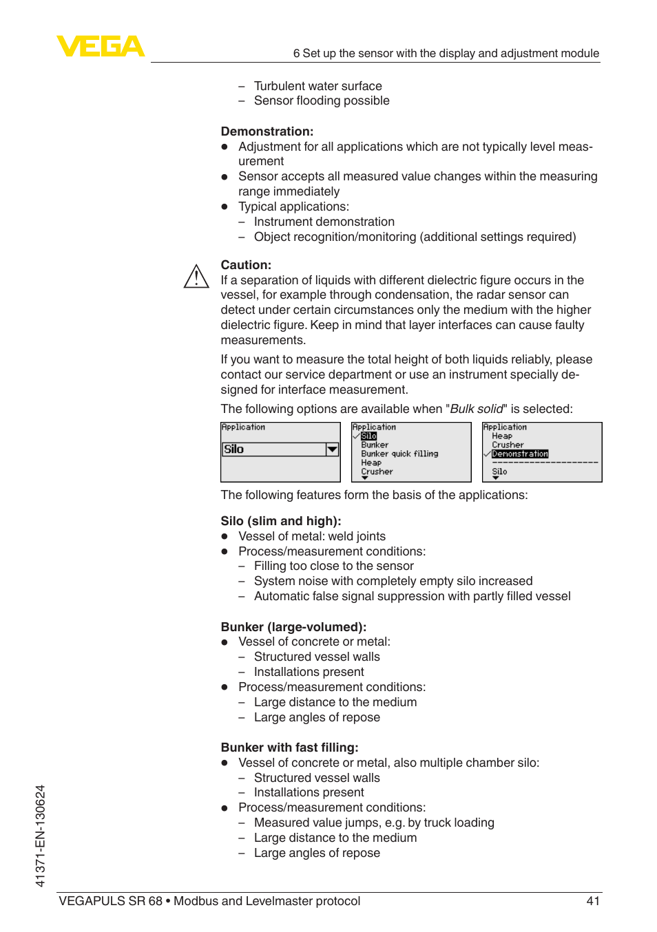 VEGA VEGAPULS SR 68 Modbus and Levelmaster protocol User Manual | Page 41 / 92