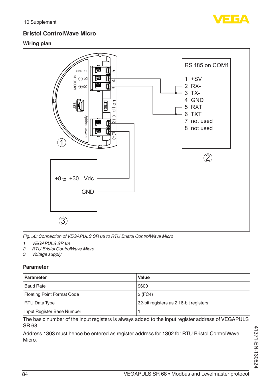 Bristol controlwave micro | VEGA VEGAPULS SR 68 Modbus and Levelmaster protocol User Manual | Page 84 / 92