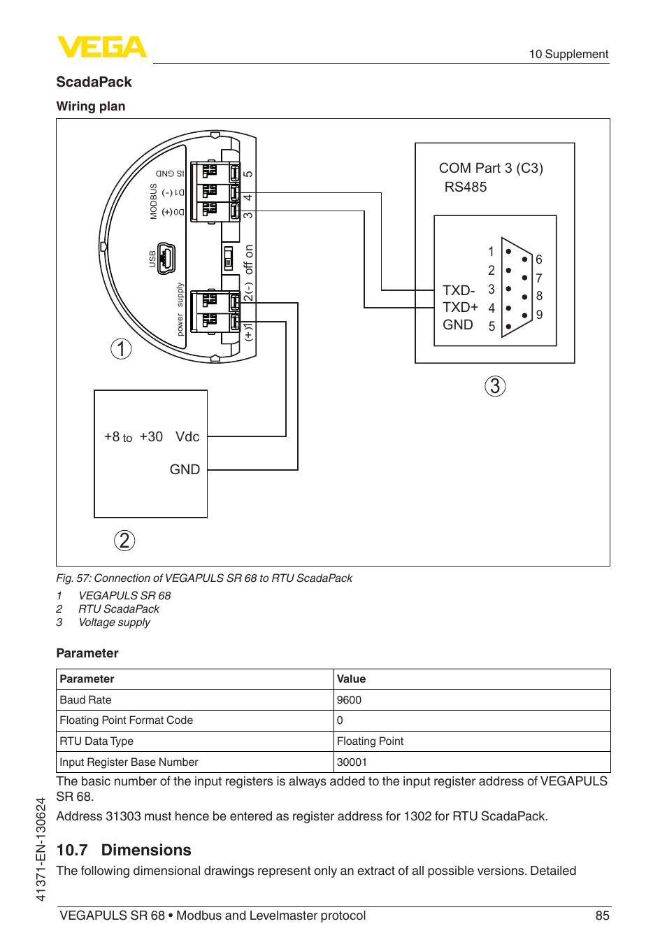 7 dimensions | VEGA VEGAPULS SR 68 Modbus and Levelmaster protocol User Manual | Page 85 / 92