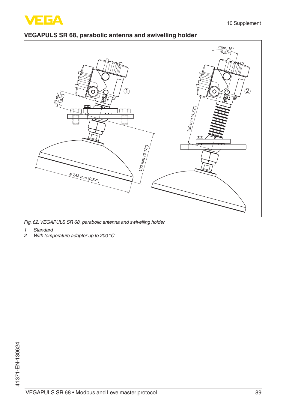 VEGA VEGAPULS SR 68 Modbus and Levelmaster protocol User Manual | Page 89 / 92