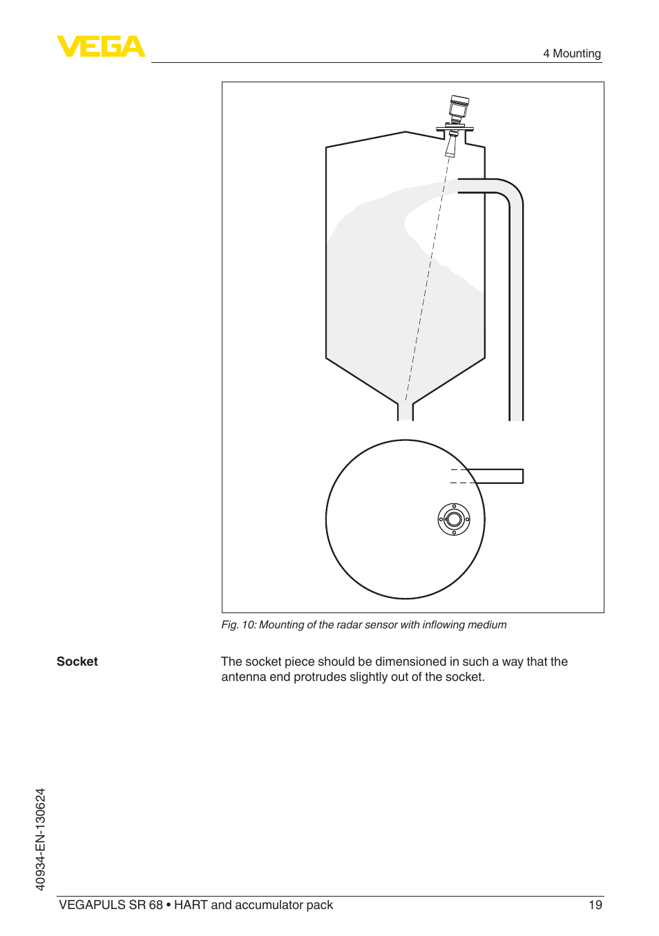 VEGA VEGAPULS SR 68 HART and accumulator pack User Manual | Page 19 / 76