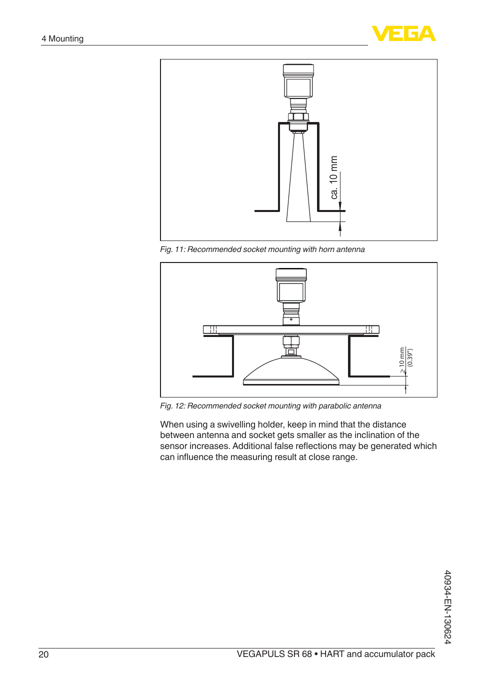 VEGA VEGAPULS SR 68 HART and accumulator pack User Manual | Page 20 / 76