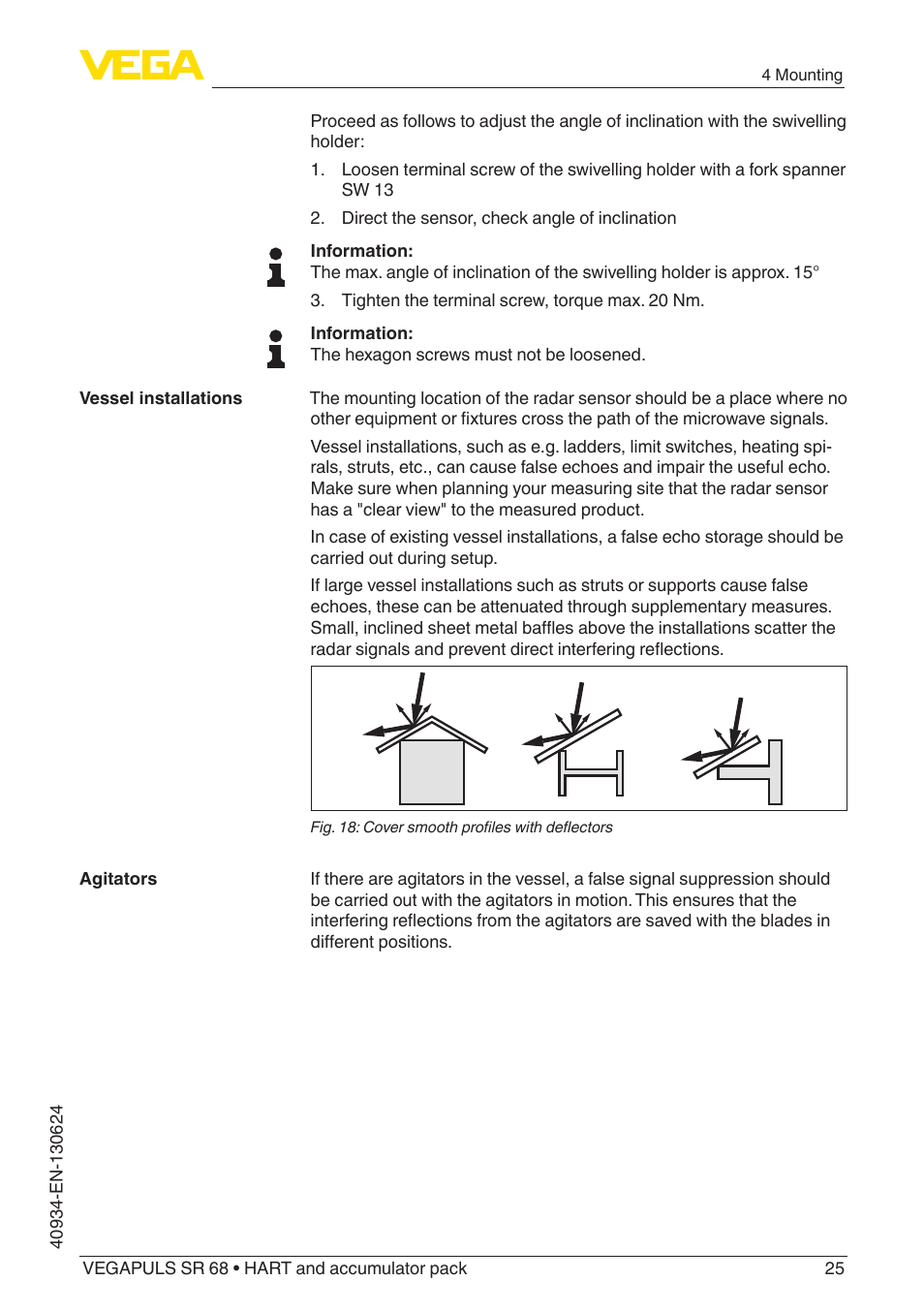 VEGA VEGAPULS SR 68 HART and accumulator pack User Manual | Page 25 / 76