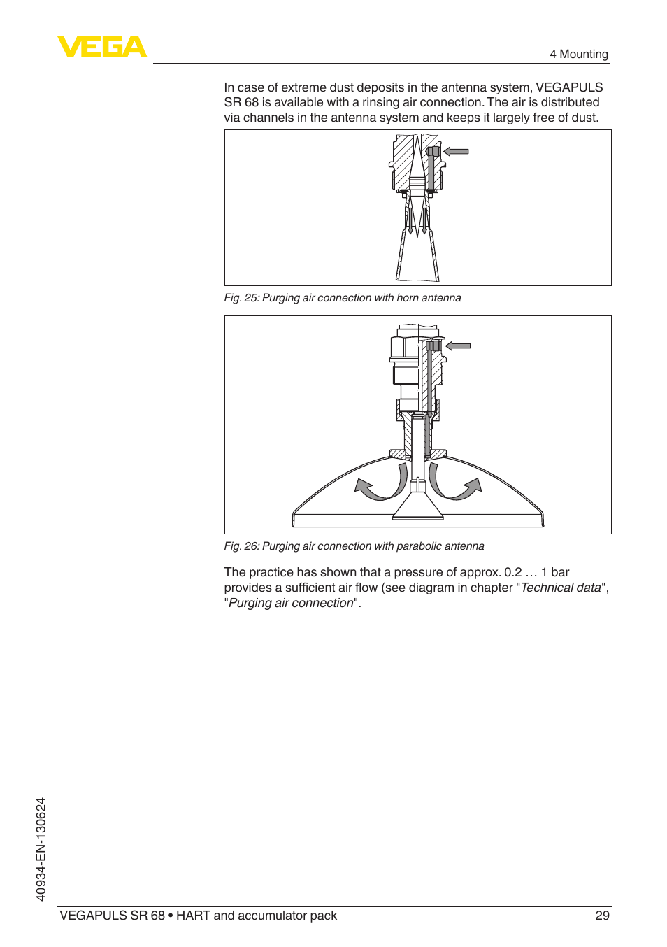 VEGA VEGAPULS SR 68 HART and accumulator pack User Manual | Page 29 / 76