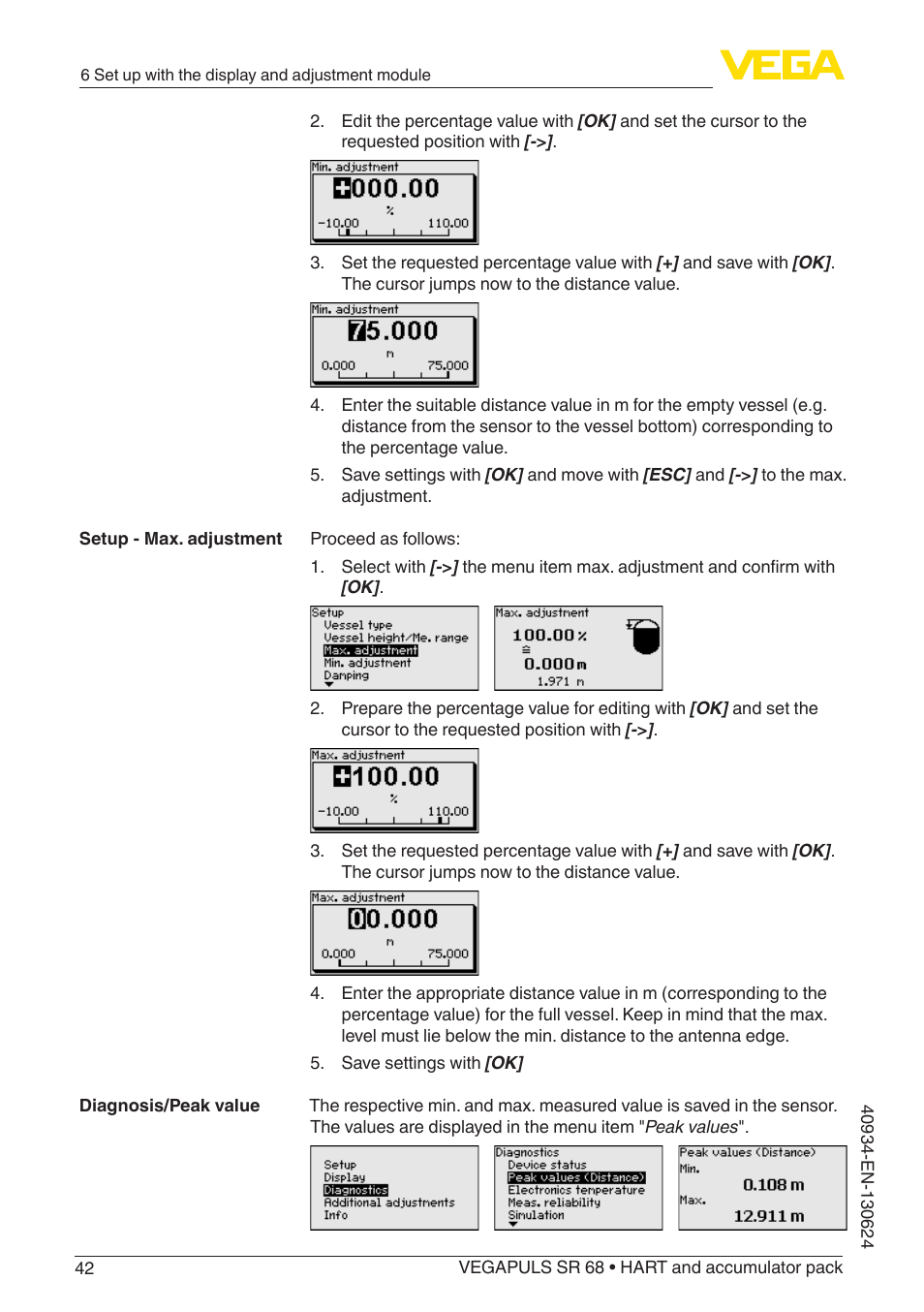 VEGA VEGAPULS SR 68 HART and accumulator pack User Manual | Page 42 / 76