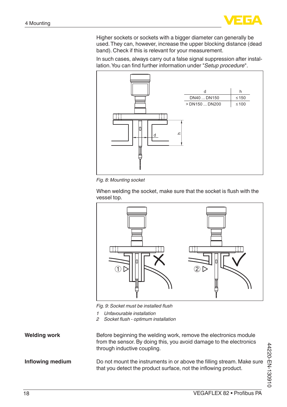 VEGA VEGAFLEX 82 Profibus PA User Manual | Page 18 / 100