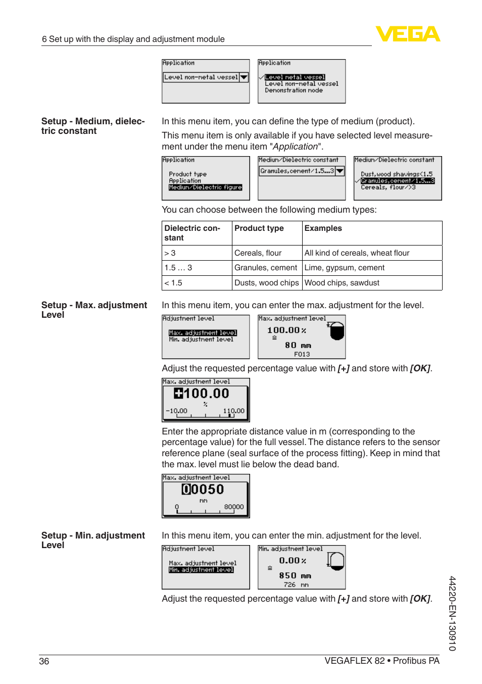 VEGA VEGAFLEX 82 Profibus PA User Manual | Page 36 / 100