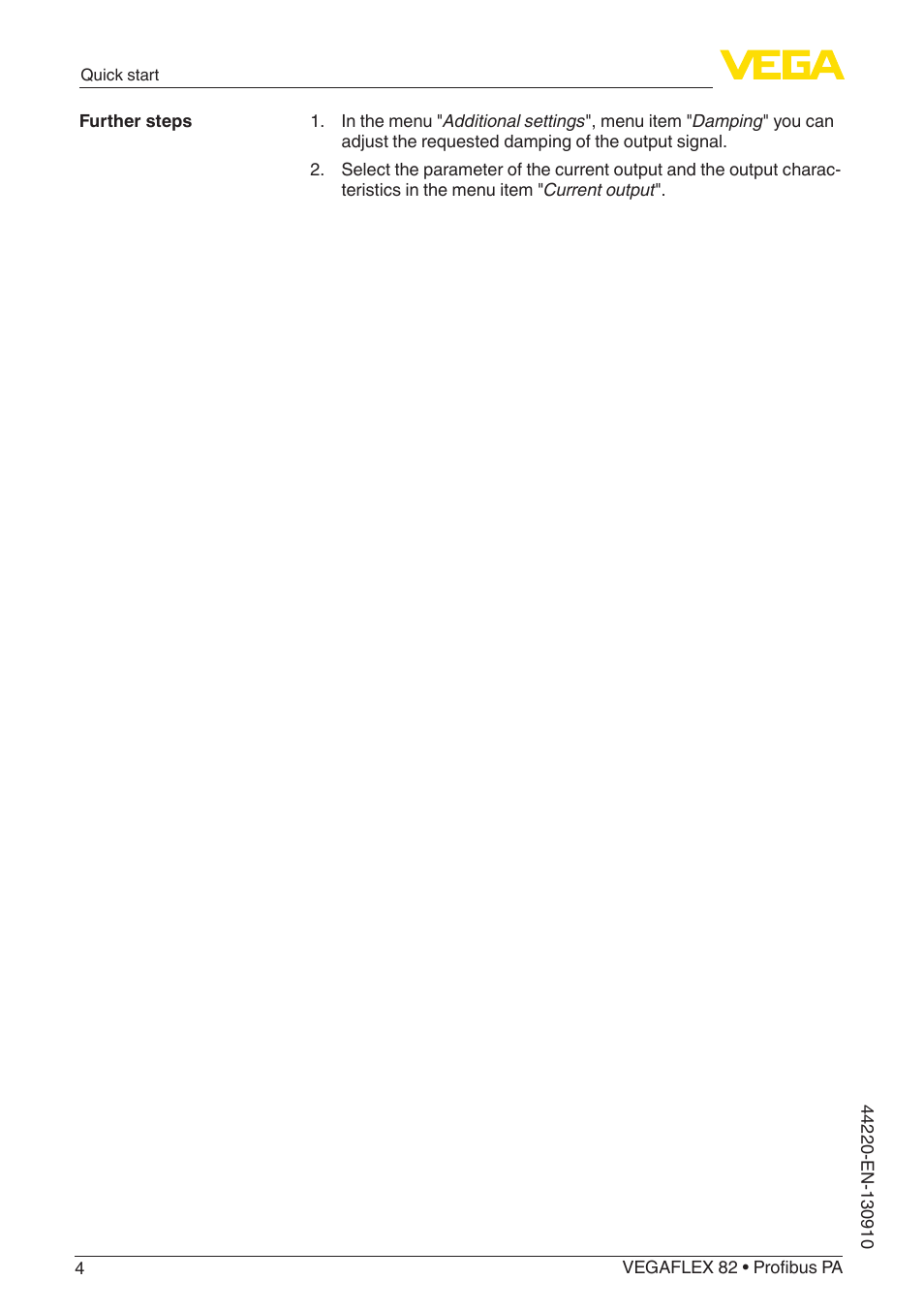 VEGA VEGAFLEX 82 Profibus PA User Manual | Page 4 / 100