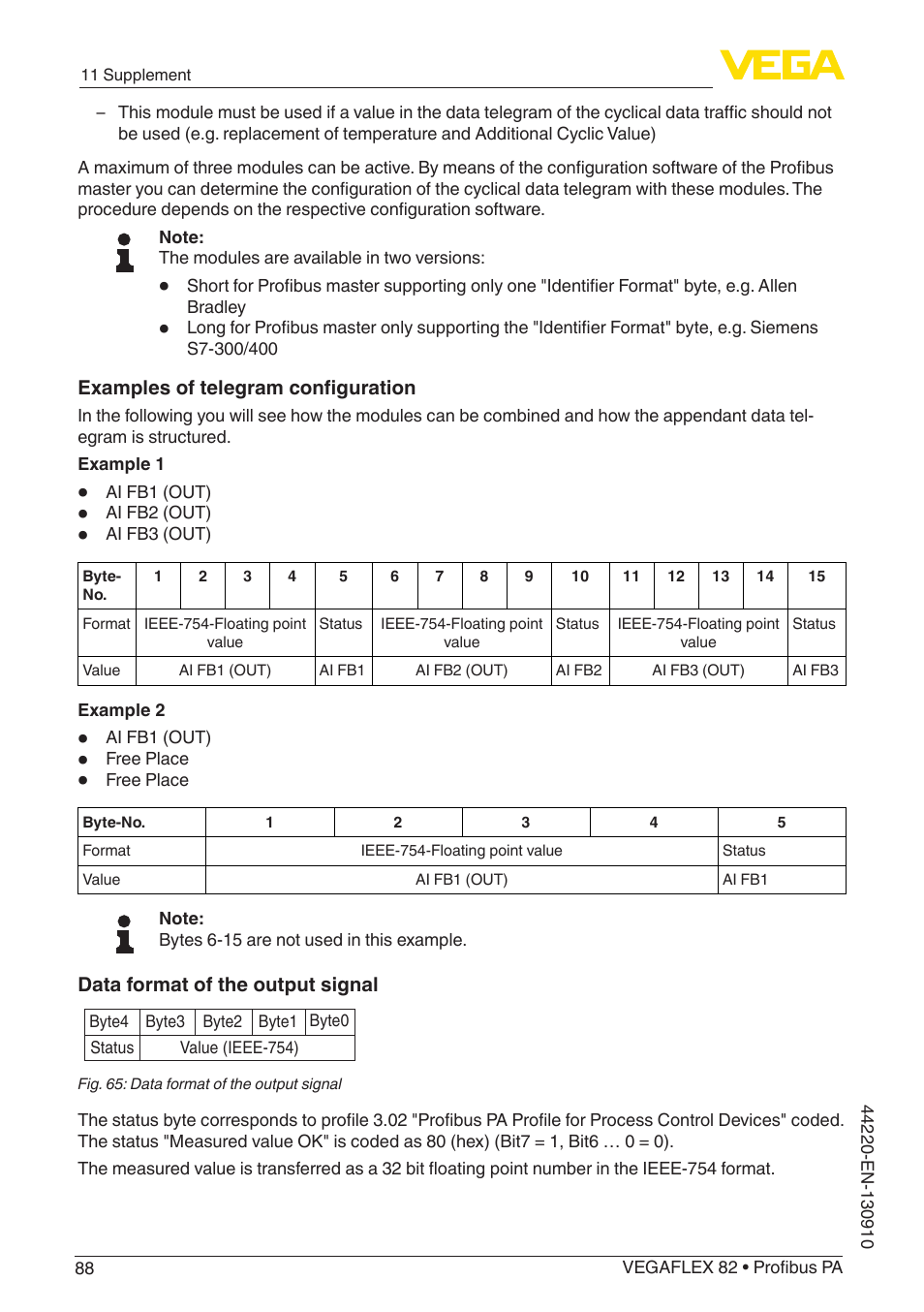 VEGA VEGAFLEX 82 Profibus PA User Manual | Page 88 / 100