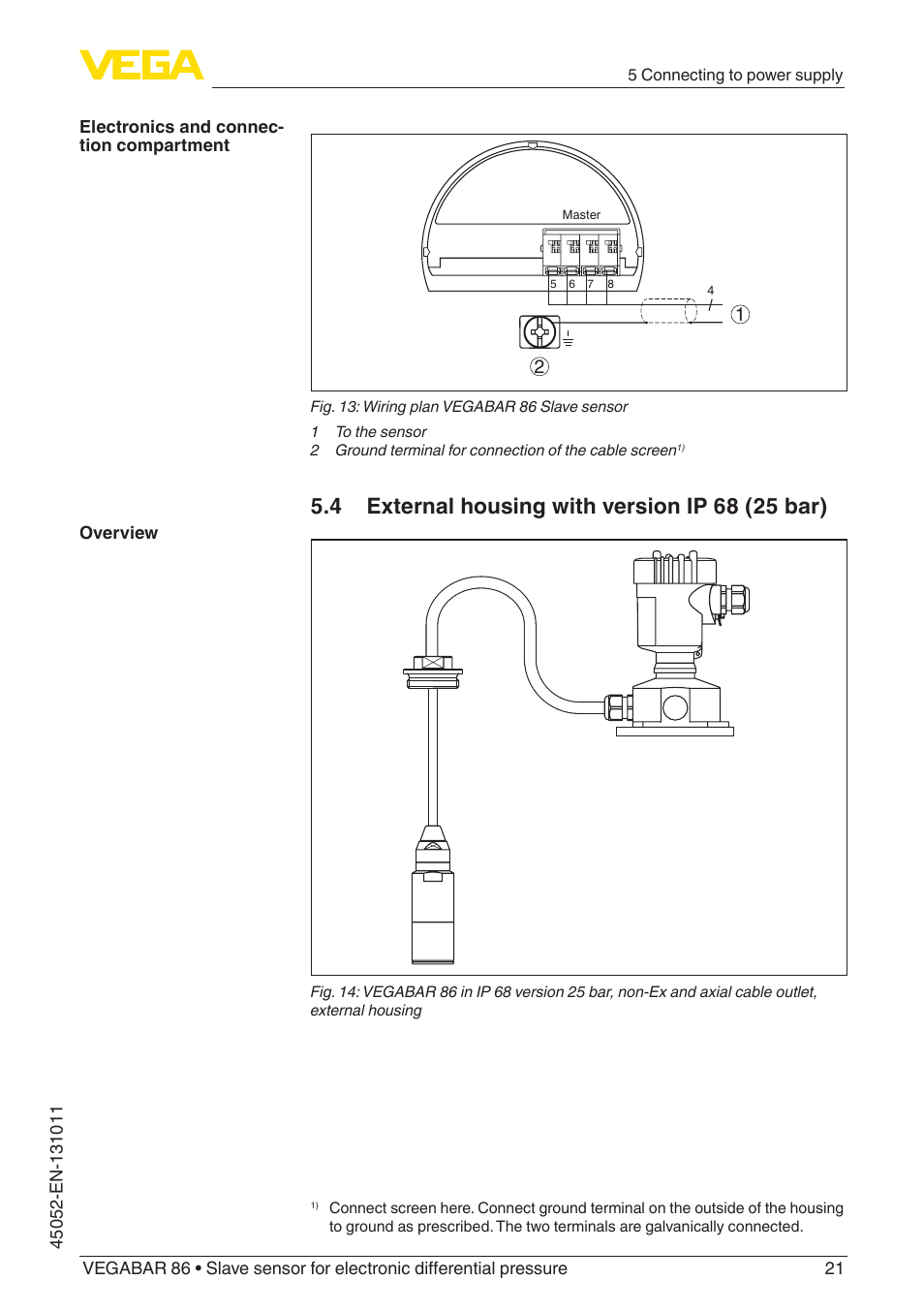 VEGA VEGABAR 86 Save sensor - Operating Instructions User Manual | Page 21 / 60