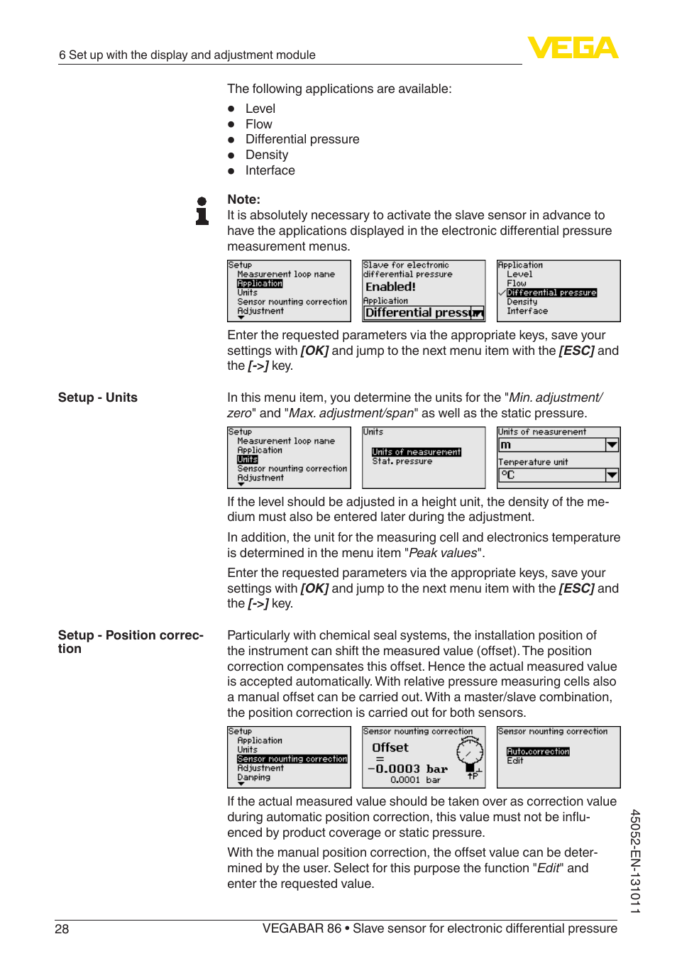 VEGA VEGABAR 86 Save sensor - Operating Instructions User Manual | Page 28 / 60